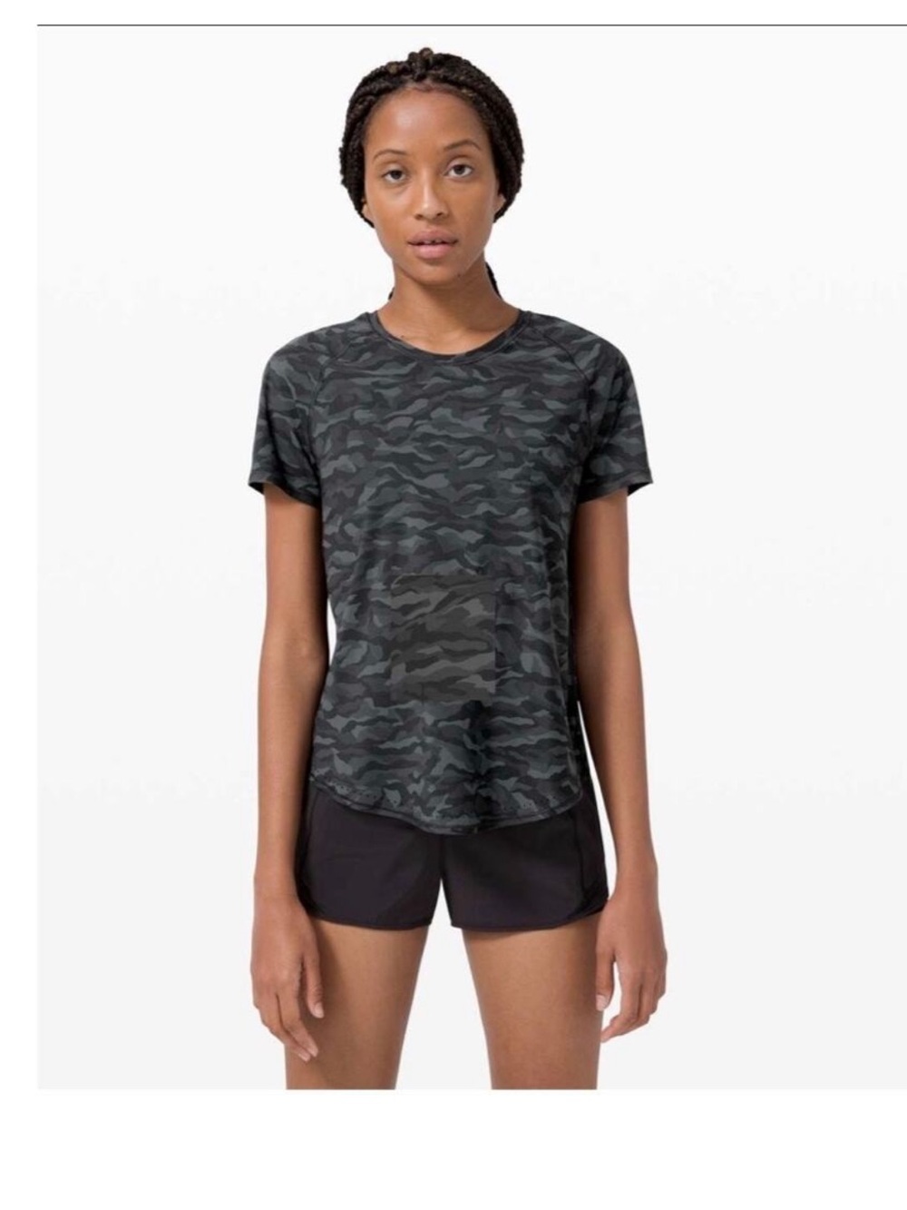 Lululemon Women’s Quick Pace Short Sleeve Sequoia Camo - SIZE 6